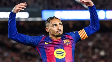 رافينيا يعبر عن رضاه بعد قيادة برشلونة للفوز على أتلتيكو مدريد